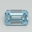 1.14 Ct. Fancy Intense Blue Emerald Lab Grown Diamond