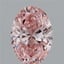 2.10 Ct. Fancy Intense Pink Oval Lab Grown Diamond
