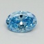 0.59 Ct. Fancy Vivid Blue Oval Lab Grown Diamond
