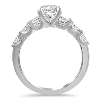 Custom Diamond Ring with Pear and Princess Accents