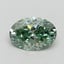 1.02 Ct. Fancy Vivid Green Oval Lab Grown Diamond