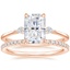 14K Rose Gold Cometa Diamond Ring with Luxe Ballad Diamond Ring (1/4 ct. tw.)