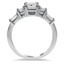 Trapezoid and Tapered Baguette Five Stone Engagement Ring, smallside view