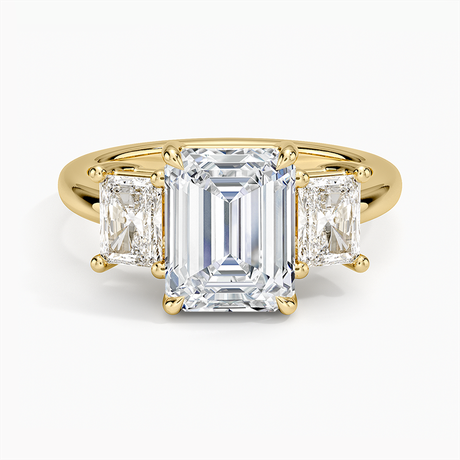Luxe Helena Radiant-Cut Three Stone Diamond Ring