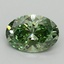 2.12 Ct. Fancy Vivid Green Oval Lab Grown Diamond
