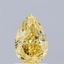 1.01 Ct. Fancy Vivid  Yellow Pear Lab Grown Diamond