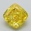 2.78 Ct. Fancy Vivid Yellow Cushion Lab Grown Diamond