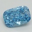 1.18 Ct. Fancy Vivid Blue Cushion Lab Grown Diamond