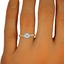 The Maralyn Ring, smallzoomed in top view on a hand