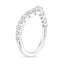 18K White Gold Tapered Milan Diamond Ring, smallside view