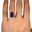 The Timberly Ring, smallzoomed in top view on a hand