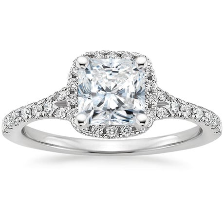 18K White Gold Joy Diamond Ring (1/3 ct. tw.) with Bliss Diamond Ring (1/5 ct. tw.)