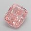 13.04 Ct. Fancy Vivid  Pink Cushion Lab Grown Diamond