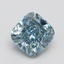 1.99 Ct. Fancy Vivid Blue Cushion Lab Grown Diamond