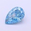 1.02 Ct. Fancy Vivid  Blue Pear Lab Grown Diamond