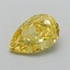 1.59 Ct. Fancy Vivid  Yellow Pear Lab Grown Diamond