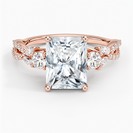 14K Rose Gold Luxe Willow Three Stone Diamond Ring (1/2 ct. tw.)