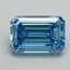 1.64 Ct. Fancuy Vivid Blue Emerald Lab Grown Diamond