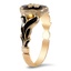The Keegan Ring, smalltop view on a hand