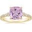 14K Yellow Gold Primrose Diamond Ring, smalltop view