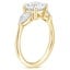 18K Yellow Gold Luxe Opera Three Stone Diamond Ring, smallside view