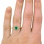 The Exie Ring, smallzoomed in top view on a hand