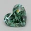 2.00 Ct. Fancy Vivid  Green Heart Lab Grown Diamond