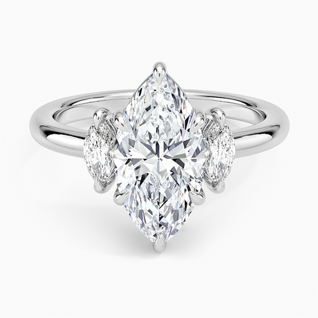 Sasha Three Stone Marquise Diamond Ring