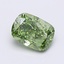 1.53 Ct. Fancy Vivid  Green Cushion Lab Grown Diamond