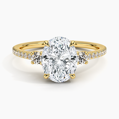 18K Yellow Gold Lyra Three Stone Diamond Ring (1/4 ct. tw.)