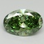 2.02 Ct. Fancy Vivid Green Oval Lab Grown Diamond