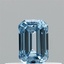 0.31 Ct. Fancy Vivid  Blue Emerald Lab Grown Diamond