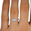 The Keltie Ring, smallzoomed in top view on a hand