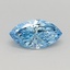 0.40 Ct. Fancy Vivid Blue Marquise Lab Grown Diamond