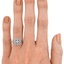 The Heidy Ring, smallzoomed in top view on a hand