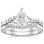 18KW Moissanite Chamise Diamond Bridal Set, smalltop view