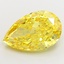 10.06 Ct. Fancy Vivid Yellow Pear Lab Grown Diamond