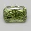 1.21 Ct. Fancy Vivid Green Radiant Lab Grown Diamond