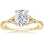 18K Yellow Gold Zinnia Diamond Ring (1/3 ct. tw.), smalltop view