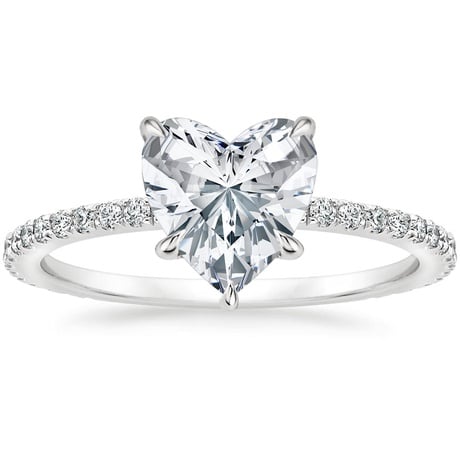 18K White Gold Demi Diamond Ring with Luxe Ballad Diamond Ring