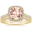 18KY Morganite Odessa Diamond Ring (1/5 ct. tw.) with Sonora Diamond Ring (1/8 ct. tw.), smalltop view