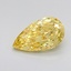 0.90 Ct. Fancy Vivid Yellow Pear Lab Grown Diamond