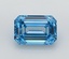 4.10 Ct. Fancy Vivid  Blue Emerald Lab Grown Diamond