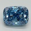 5.10 Ct. Fancy Vivid Blue Cushion Lab Grown Diamond