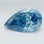 2.91 Ct. Fancy Vivid Malibu Blue Pear Lab Grown Diamond