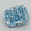 4.10 Ct. Fancy Vivid Blue Cushion Lab Grown Diamond