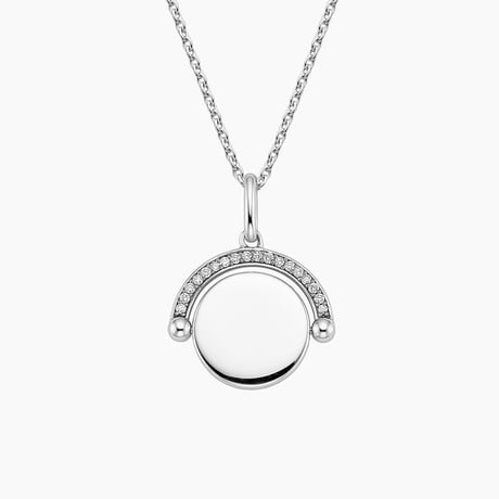 Rotating Engravable Diamond Pendant