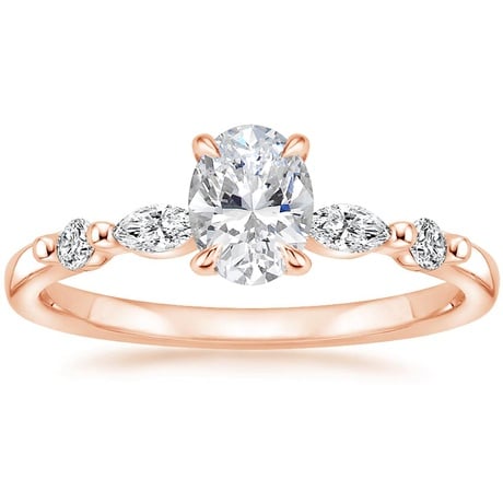 14K Rose Gold Petite Versailles Diamond Bridal Set (3/8 ct. tw.)