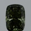 1.08 Ct. Fancy Vivid Green Cushion Lab Grown Diamond