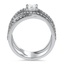 Criss Cross Asscher Cut Diamond Ring, smallside view